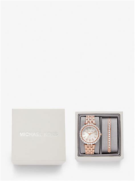 Michael Kors Mini Darci Pave Rose Gold